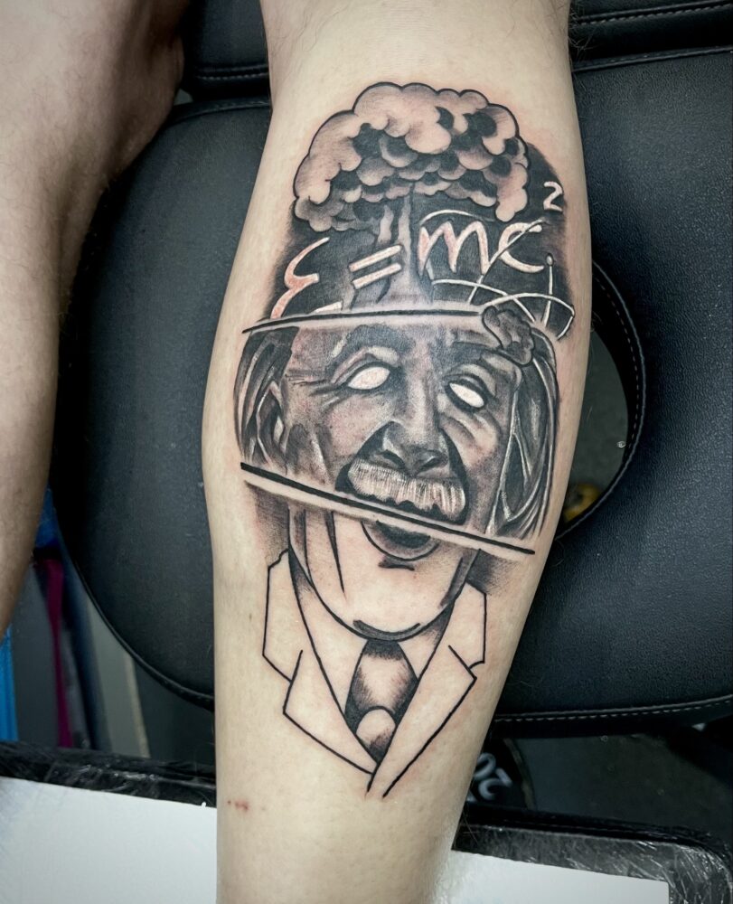 Albert Einstein Tattoo Ramsey Tattoo Studio